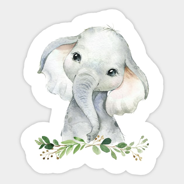 Baby Elephant Sticker by AdornMyWall